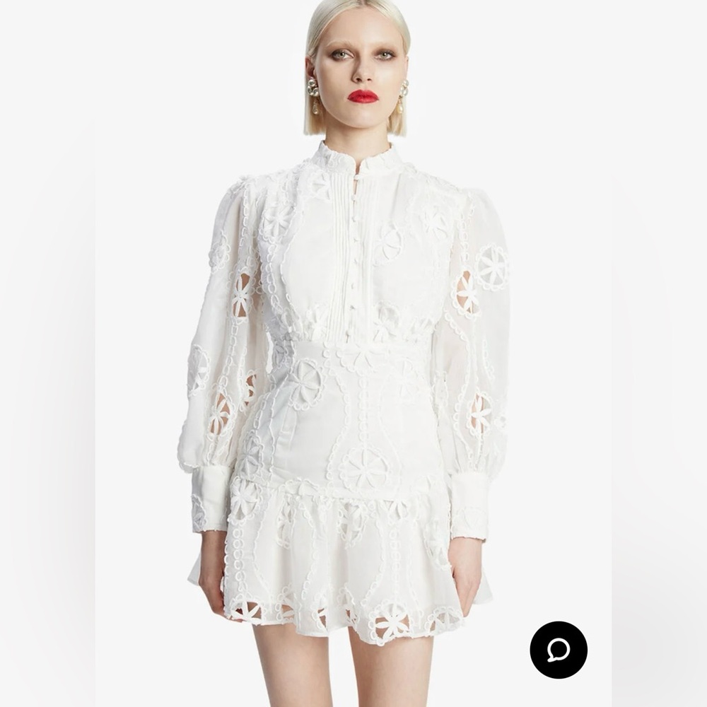 Elegant White Bardot Remy Lace Dress